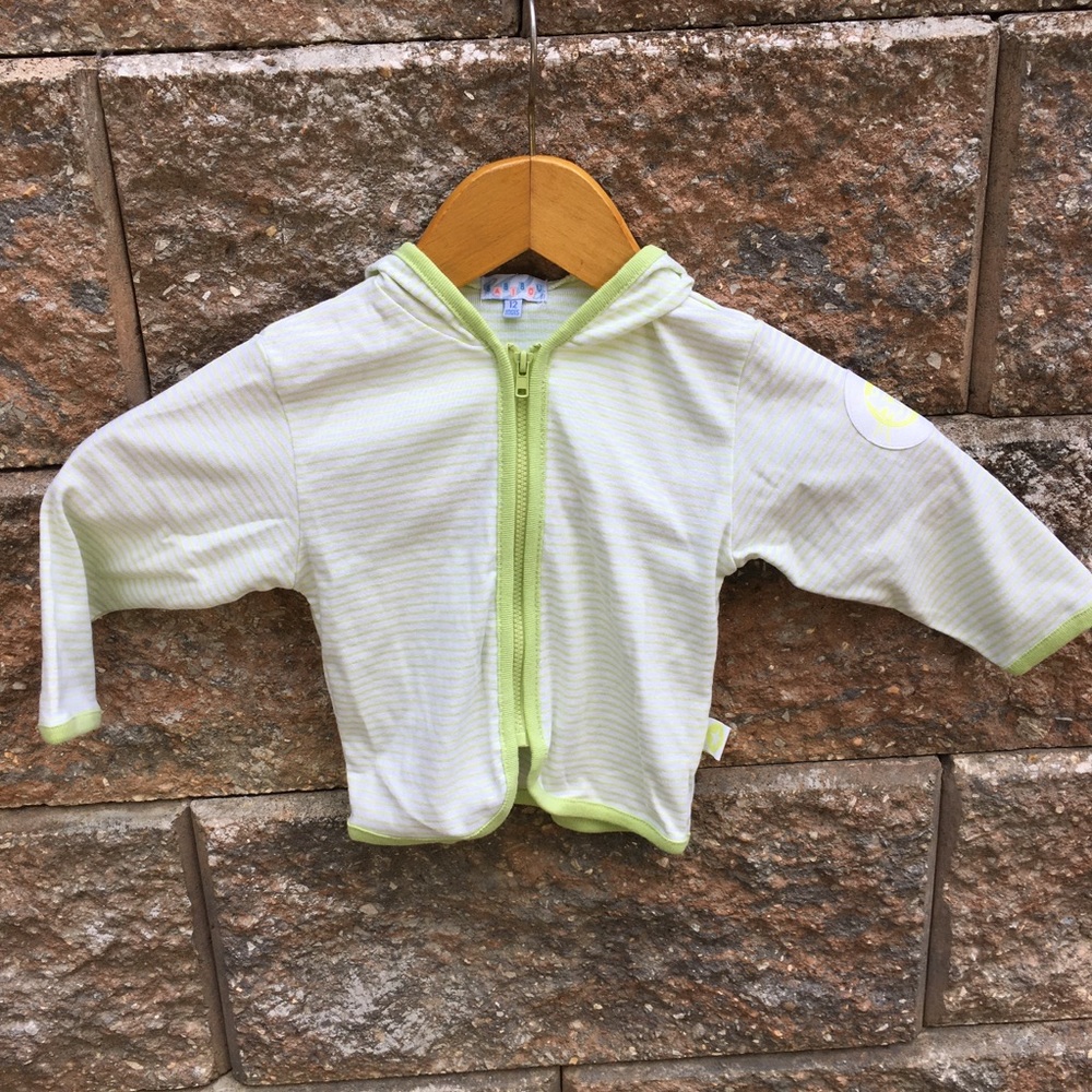 Babibou 12 Months Baby Striped Hoodie Jacket